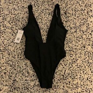 Zaful Black One Piece Black Bathing Suit Size 4
